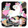 Black Cartoon Cute Unicorn Theme icon