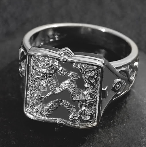 Title 2, Gold Carved Pattern Copper Ring, European and A...