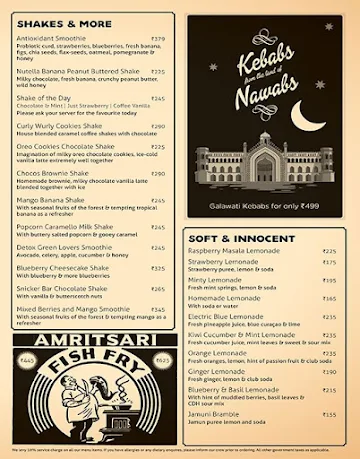 Cafe Delhi Heights menu 