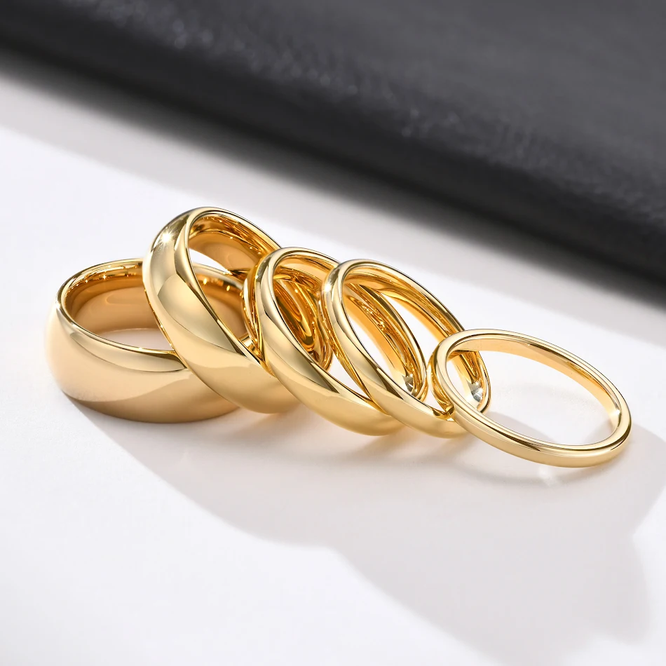 Polished Plain Tungsten Couple Rings for Men and Women. Durable, Stylish, and Elegant Matching Rings. The Perfect Gift f