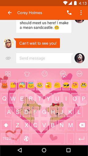 Love Cute Bear -Emoji Keyboard