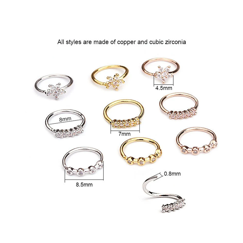 Title 11, 1 Neusring 0.8x8mm Body Jewelry Neusgat Hoop No...