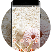 Beach theme for Lava Z60 sand seashells wallpaper 1.0.2 Icon