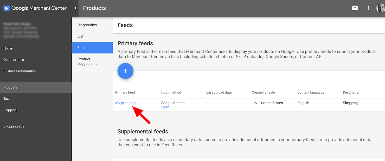 Google merchant center feeds