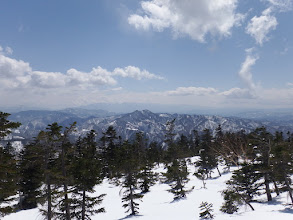 稜線から中央アルプス方面