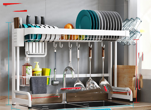Title 4, Artifact Supplies Dishes Storage Rack Home Daqu...