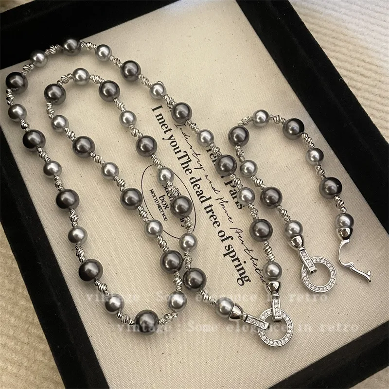 Title 9, Tahidi ketting met gemengde parels, hoogwaardig...