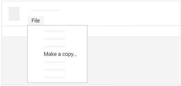 The option to make a copy appears when you click File