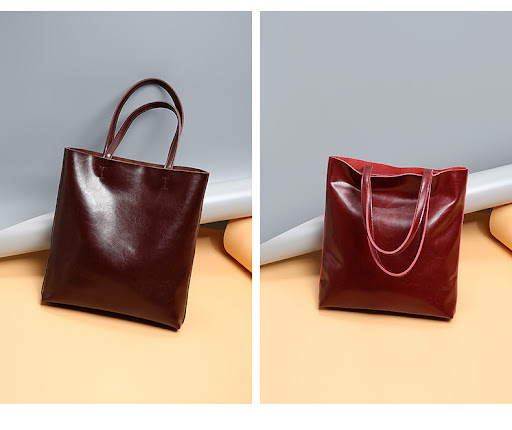 Title 7, Womens Large Capacity Minimalist Cowhide Handb...