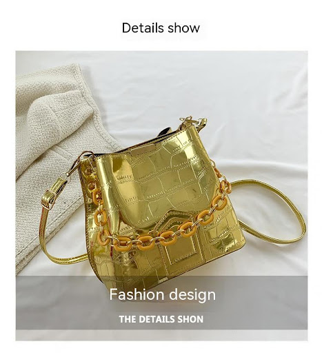 Title 6, Laser Chain Handbag Large Capacity Crossbody Bu...