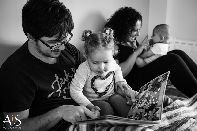 Fotografía infantil - una mañana en familia