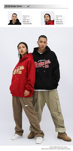 Title 11, English Letter Printed Clothing Loose Couple Ou...