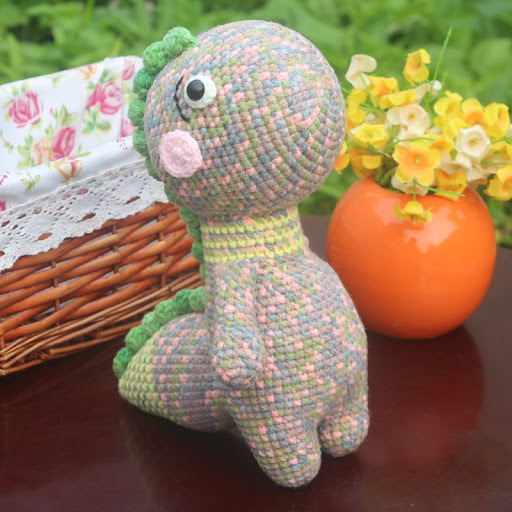 Title 8, Wool little dinosaur handmade DIY material pack...