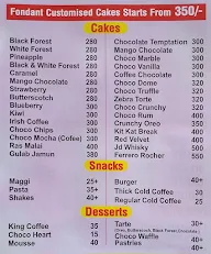 The Bake House menu 1