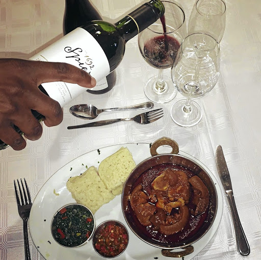 Manqina and red wine are some of the many pairings at Ndawo Yummy eatery in Joburg.