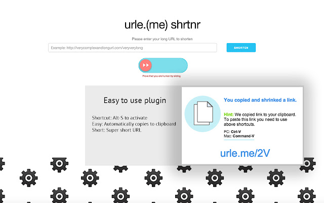 URLE.(me) Shrnkr (Long URL Shortener) chrome extension