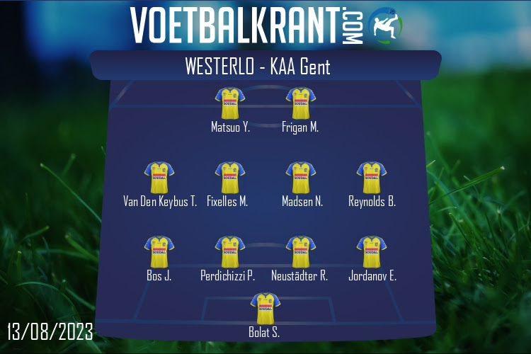 Opstelling Westerlo | Westerlo - KAA Gent (13/08/2023)