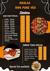 Khalsa pure veg menu 3