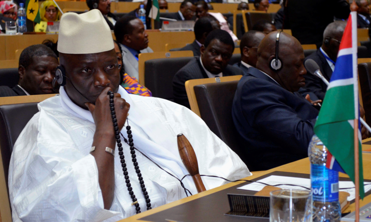 Switzerland will try a former Gambian minister under ousted dictator Yahya Jammeh, pictured, for crimes against humanity. File photo.