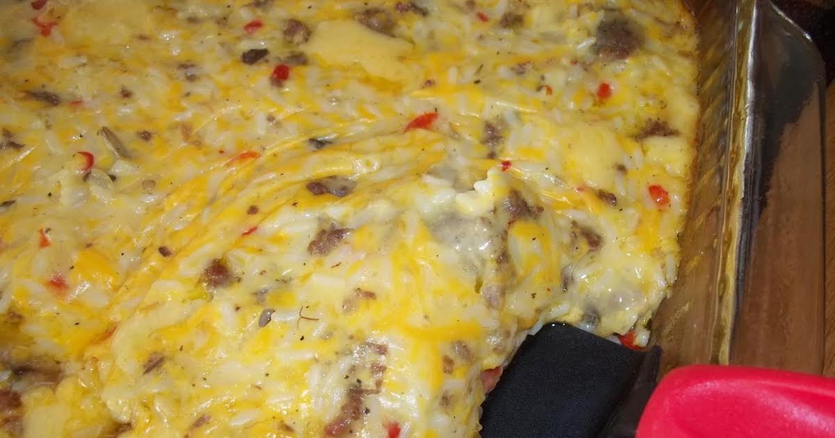 Cheesy Sausage/ Rice Casserole | Just A Pinch Recipes