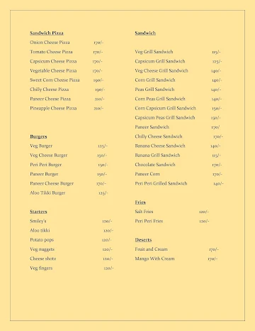 Royal Lassi Shop menu 