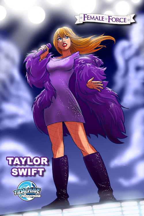 The front cover of the new Taylor Swift comic book "Female Force: Taylor Swift" by TidalWave Comics is seen in this handout image obtained by Reuters on November 14 2023.