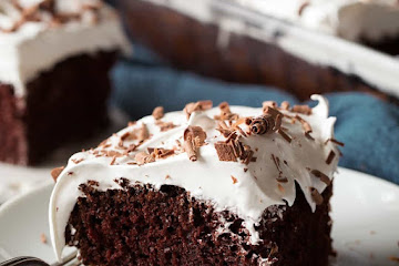 Chocolate Mayonnaise Cake with Marshmallow Frosting