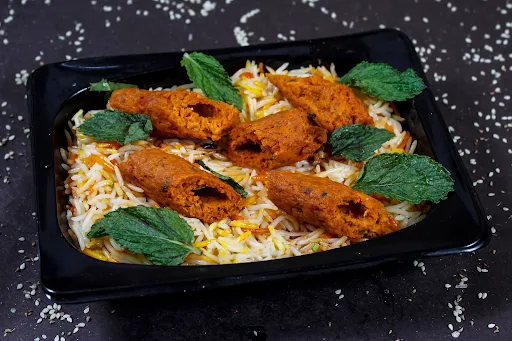 Pudina Mutton Kebab Biryani