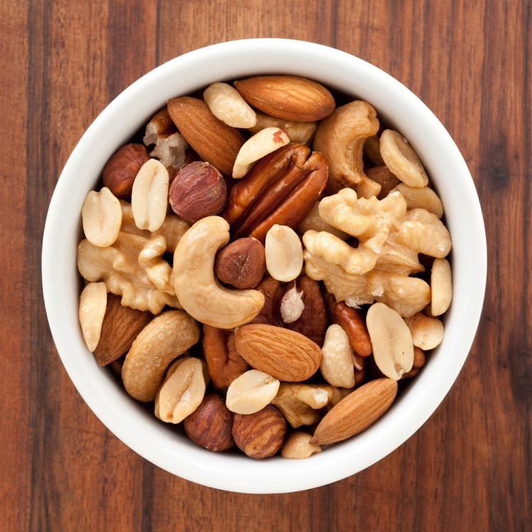 Mixed nuts in a bowl