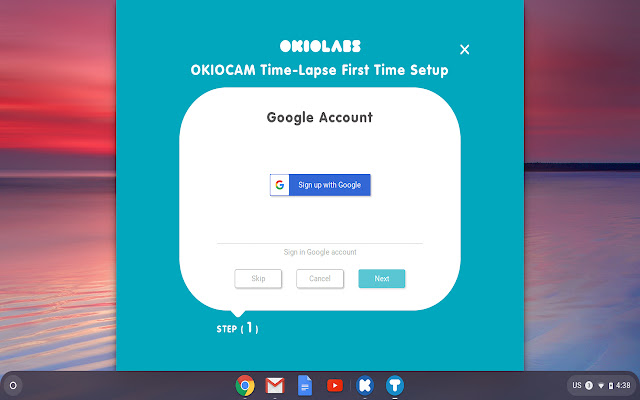 OKIOCAM Time-Lapse chrome extension