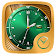 Gold And Green GO Clock Theme icon