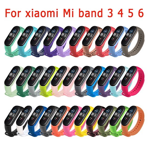 Dây Đeo Đồng Hồ Cho Xiaomi Mi Band 6 5 4 3 Vòng Đeo Tay Silicone Vòng Đeo Tay Dây Đeo Cổ Tay Phụ Kiện Đồng Hồ