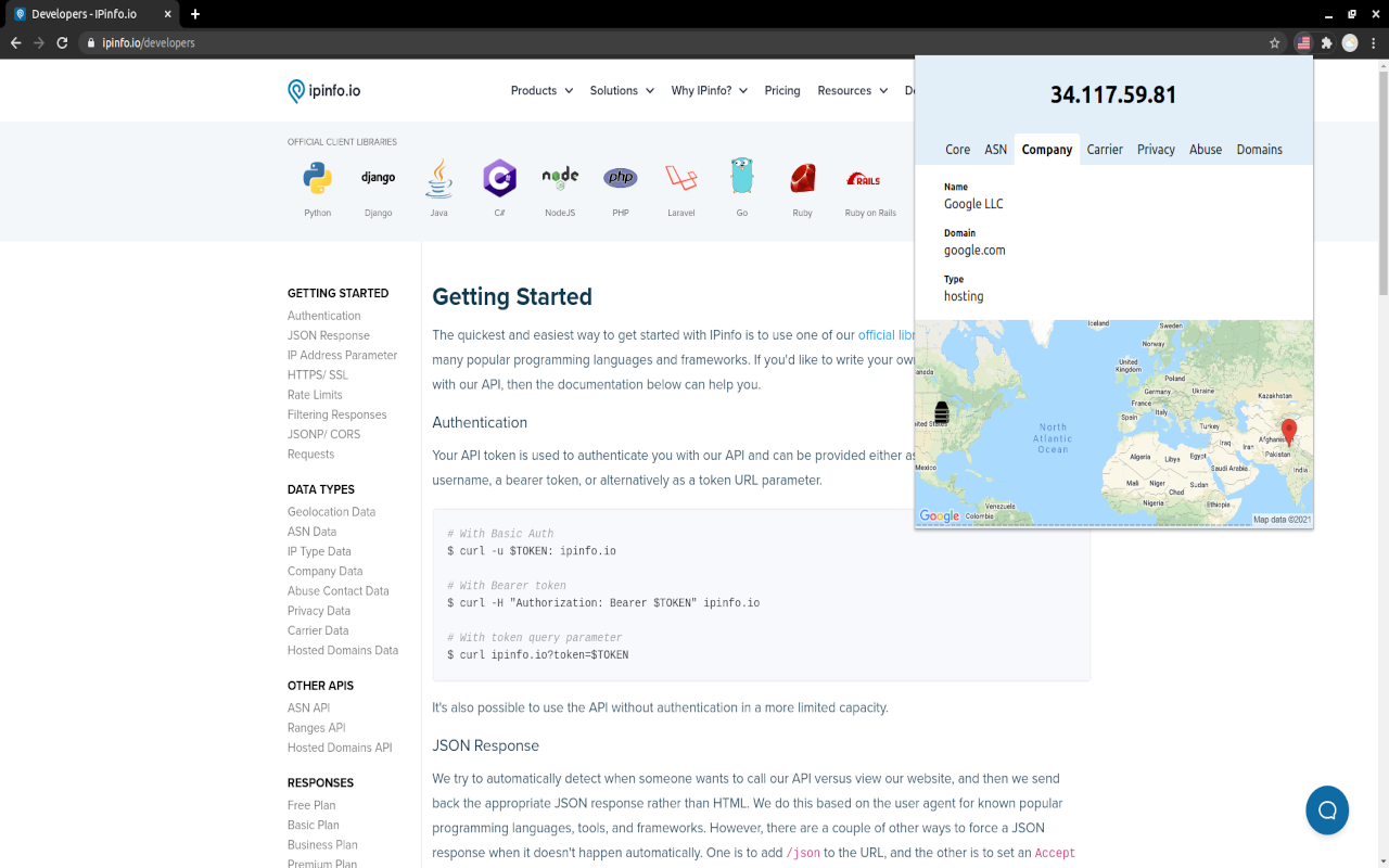 IP Address Information by IPinfo.io Preview image 3