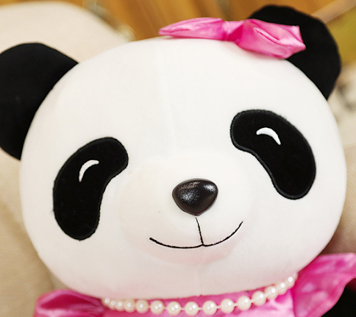 Title 9, Wearing Skirt Panda Doll Plush Toy. Soft, cuddl...