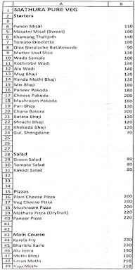 Mathura Pure Veg menu 2