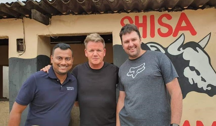 Marshall Security's Junaid Sheik and Tyron Powell were lucky enough to meet world-renowned chef Gordon Ramsay on Thursday in Inanda, north of Durban.