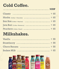 Cothas Coffee menu 1