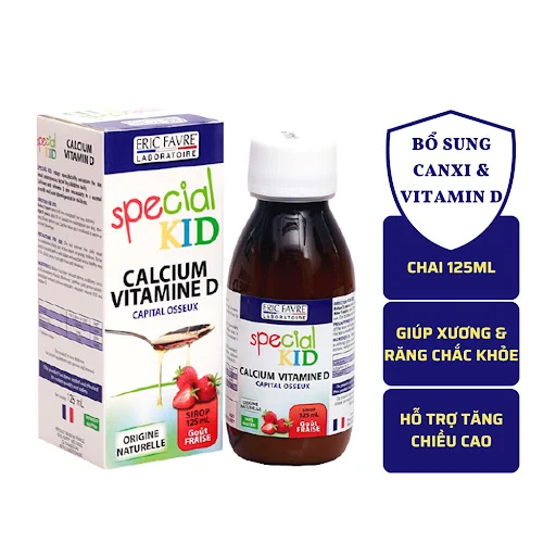 SPECIAL KID CALCIUM VITAMINE D - Siro Bổ sung Canxi và Vitamin D - Nhập khẩu Pháp (125ml)