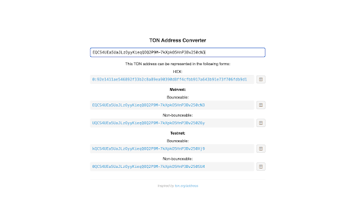 TON Address Converter