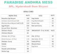 Paradise Andhra Mess menu 1