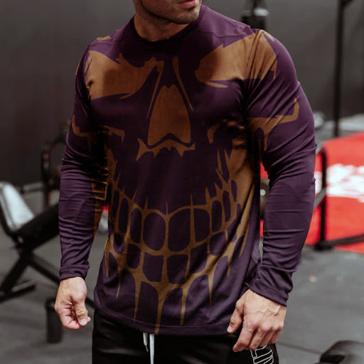 Title 7, 3D Printed Mens Street Long Sleeve Sports T-Sh...