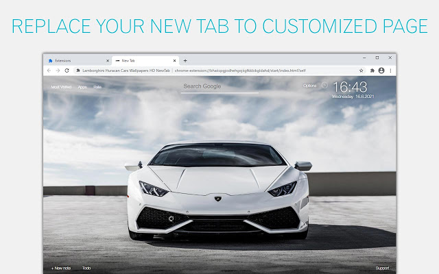 Lamborghini Huracan Cars Custom NewTab