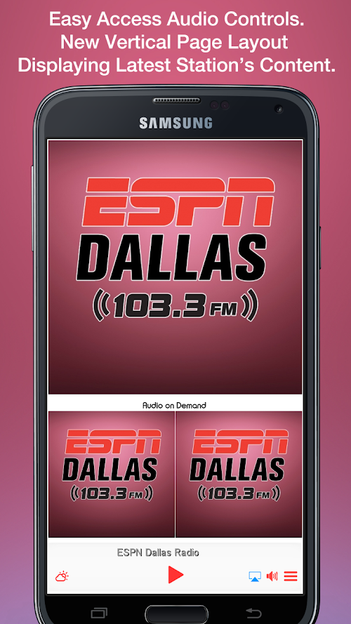 Android application ESPN Dallas Radio screenshort
