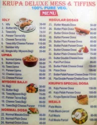 Krupa Mess & Tiffins menu 1