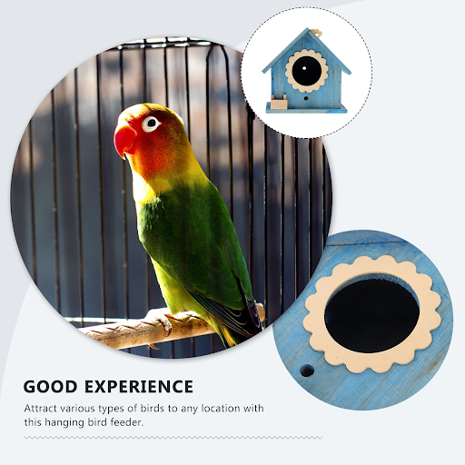 Wooden Bird House Nest Feeder Feeders for Outdoors Decorative Birdhouses outside The Bird's Hanging