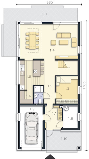 Trogir DCP406 - Rzut parteru