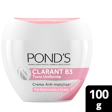 Crema Ponds Clarant B3 Aclaradora Filtro Uv 8 Semanas x 100 gr  