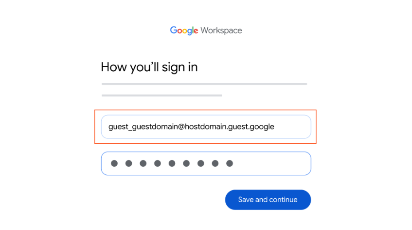Login details