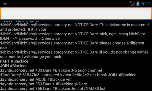 Screenshot Blackice IRC