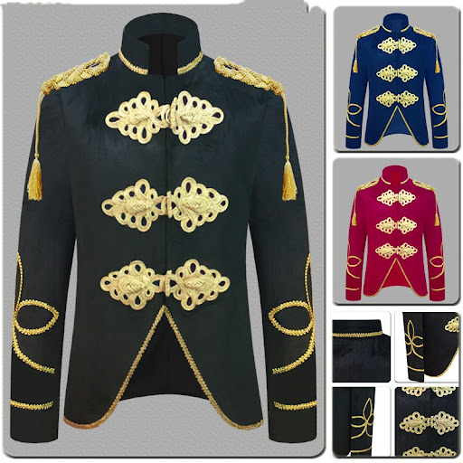 Title 4, Mens European Velvet Court Dress Stage Costume...